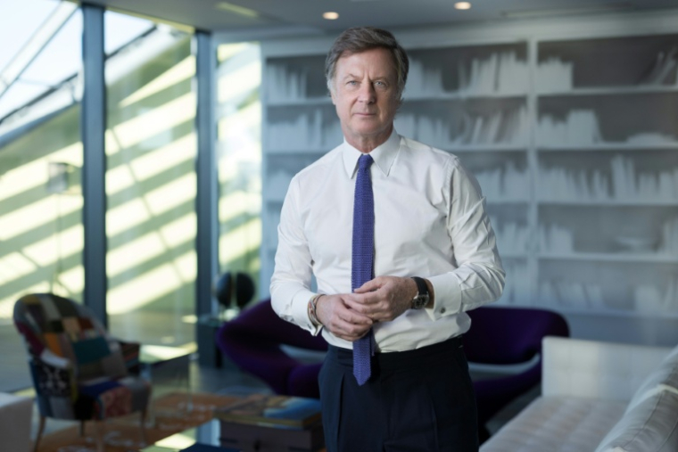 le PDG d'Accor, Sébastien Bazin, au siège du groupe hôtelier à Issy-les-Moulineaux, le 6mars 2025 dans les Hauts-de-Seine ( AFP / JOEL SAGET )