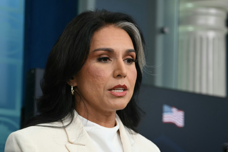 Tulsi Gabbard, directrice du renseignement américain, lors d'un point presse à la Maison Blanche, le 22 juillet 2025 à Washington ( AFP / ANDREW CABALLERO-REYNOLDS )