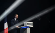 Le président du Rassemblement National Jordan Bardella à Perpignan, dans les Pyrénées-Orientales, le 28 février 2026 ( AFP / Ed JONES )