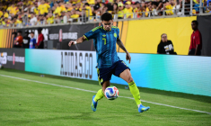 Les Colombiens alignés face aux Bleus