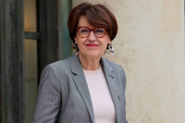 La ministre de l'Agriculture Annie Genevard à l'Elysée à Paris, le 15 avril 2026 ( AFP / Ludovic MARIN )