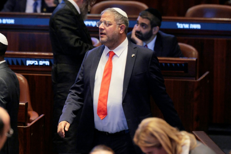 Le ministre israélien de la Sécurité nationale, Itamar Ben Gvir, le 13 octobre 2025 à Jerusalem ( POOL / Chip Somodevilla )