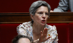 Sandrine Rousseau à Paris, le 27 juin 2023. ( AFP / GEOFFROY VAN DER HASSELT )