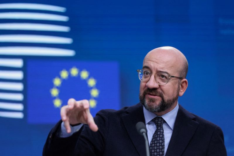 Le président du Conseil européen, Charles Michel, lors du sommet des dirigeants de l'Union européenne, à Bruxelles