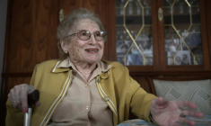 Rosa Tarlovsky de Roisinblit à Buenos Aires le 20 juillet 2016 ( AFP / JUAN MABROMATA )