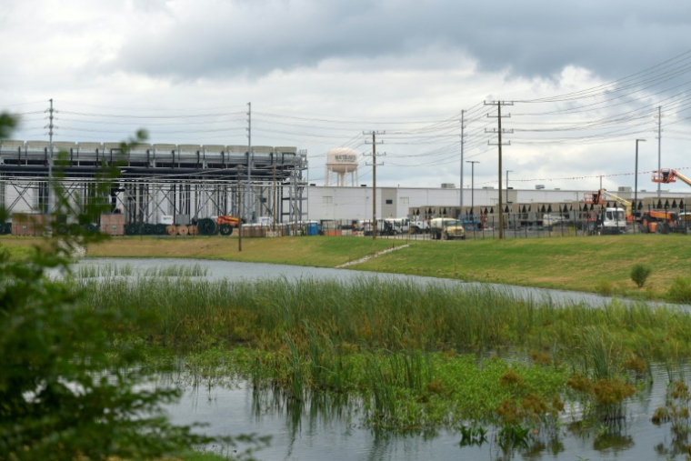 Le chantier de construction d'un centre de données d'xAi à Southaven, dans le Mississippi, le 2 août 2026 ( AFP / Brandon Dill )