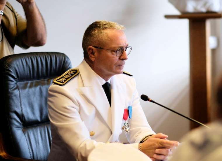 Patrice Faure, alors Haut-Commissaire de Nouvelle-Calédonie, pendant une réunion du 17e gouvernement du territoire français du Pacifique, le 8 juillet 2021 à Nouméa ( AFP / Theo Rouby )
