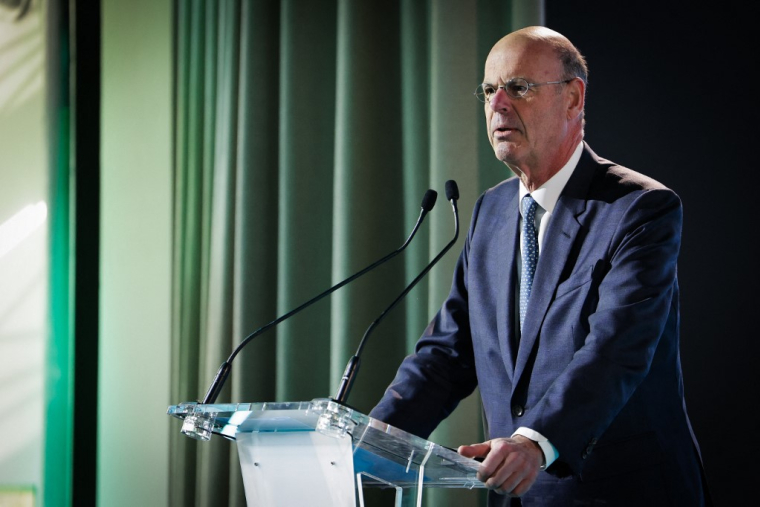 Éric Lombard à Paris, le 18 mars 2025. ( AFP / THIBAUD MORITZ )