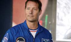 L'astronaute français Thomas Pesquet au Salon international de l'aéronautique et de l'espace à l'aéroport de Paris-Le Bourget, le 19 juin 2023 ( POOL / Ludovic MARIN )