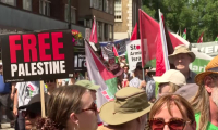 Des milliers de personnes à Londres lors d'une manifestation en soutien aux Palestiniens