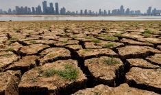 Photo d'archives du lit asséché de la rivière Gan, à Nanchang, province de Jiangxi