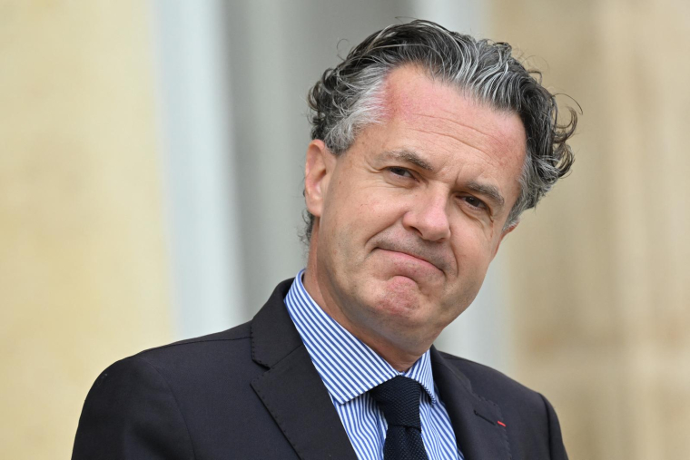 Le ministre de la Transition écologique Christophe Béchu, le 4 octobre 2023. ( AFP / BERTRAND GUAY )