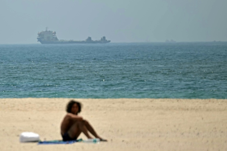 Vue d'un navire dans le Golfe depuis la côte de Charjah, aux Emirats arabes unis, le 9 mai 2026 ( AFP / - )