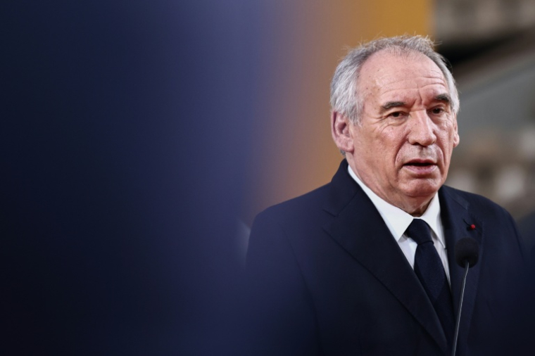 Le Premier ministre François Bayrou prononce un discours lors de la réunion des entrepreneurs français La REF 2025, au stade Roland-Garros à Paris, le 28 août 2025 ( POOL / Thibaud MORITZ )