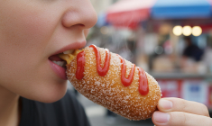 Derrière son esthétique attractive, la nouvelle street food cache souvent des préparations ultratransformées contenant beaucoup de sucre, de matières grasses et de sel, dont la consommation répétée peut contribuer à des déséquilibres alimentaires. (crédit: Adobe Stock/photo générée par IA)