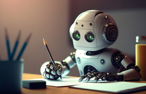 Les experts en éducation réfléchissent à la manière de faire un bon usage des technologies d'écriture fondées sur l'IA. (crédit : Adobe Stock / photo générée par IA)