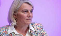 La ministre de la Santé, Stéphanie Rist lors d'une conférence de presse sur la situation concernant l'hantavirus, le 12 mai 2026 à Paris ( AFP / Thomas SAMSON )