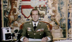Le roi Juan Carlos s'adresse à la nation, condamnant la tentative de coup d'Etat, le 24 février 1981 ( CASA REAL / Thomas COEX )