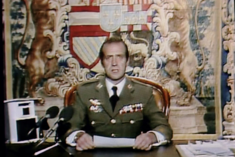 Le roi Juan Carlos s'adresse à la nation, condamnant la tentative de coup d'Etat, le 24 février 1981 ( CASA REAL / Thomas COEX )