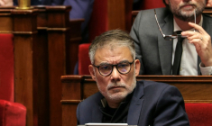 Olivier Faure, premier secrétaire du PS et député socialiste, à l'Assemblée nationale le 12 novembre 2025 ( AFP / Thomas SAMSON )