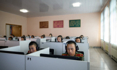 Des étudiants nord-coréens à l'Université révolutionnaire de Mangyongdae, près de Pyongyang, en juin 2018 (illustration) ( AFP / ED JONES )