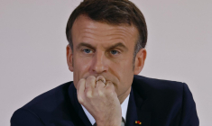 Emmanuel Macron à Paris le 16 janvier 2024. ( AFP / LUDOVIC MARIN )