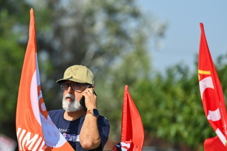 Frédéric Sanchez, délégué syndical CFDT de l'usine Fibre Excellence de Tarascon dans les Bouches-du-Rhône, le 29 juillet 2026 ( AFP / Sylvain THOMAS )