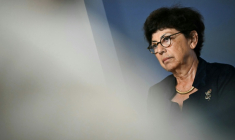 La ministre de la Transition écologique Monique Barbut, le 27 juillet 2026 à Paris ( AFP / LOU BENOIST )