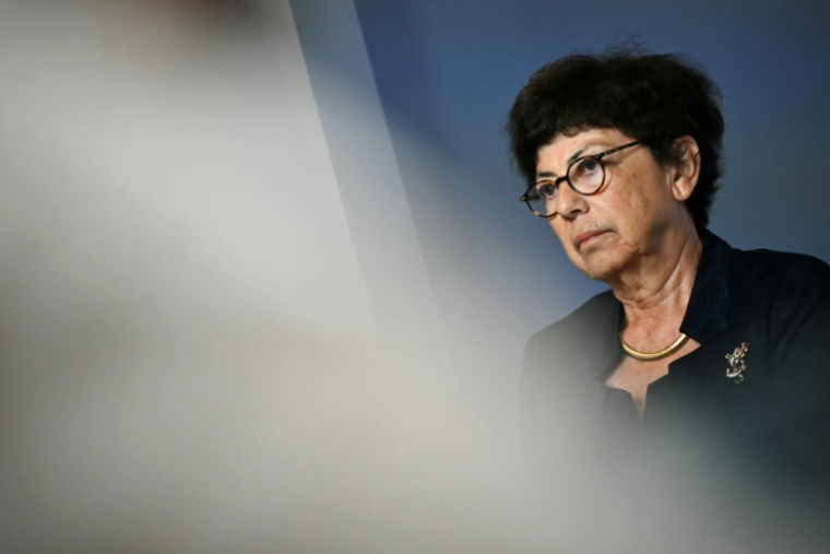 La ministre de la Transition écologique Monique Barbut, le 27 juillet 2026 à Paris ( AFP / LOU BENOIST )