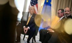 Donald Trump, en Ecosse, le 27 juillet 2025 ( AFP / Brendan SMIALOWSKI )