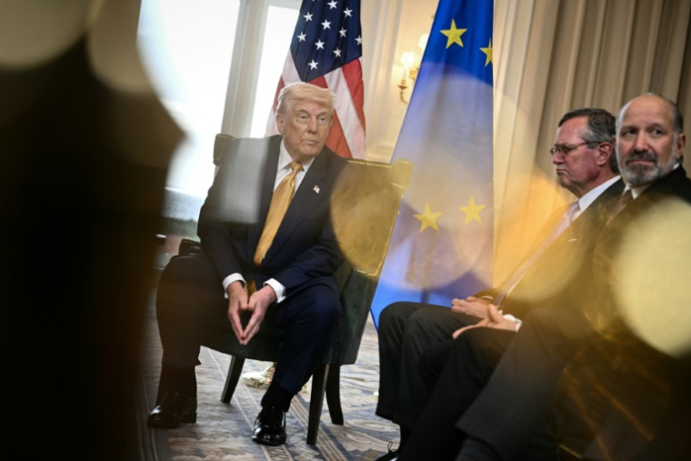 Donald Trump, en Ecosse, le 27 juillet 2025 ( AFP / Brendan SMIALOWSKI )