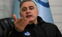 Le procureur général du Venezuela Tarek William Saab lors d'une interview avec l'AFP à Caracas, le 24 avril 2025 ( AFP / Juan BARRETO )
