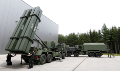 MEADS est photographié lors d'une présentation au groupe européen de défense MBDA à Schrobenhausen