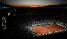 Vue aérienne d'un terrain de Roland-Garros. (illustration) ( AFP / JULIEN DE ROSA )