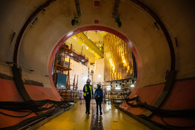 Le réacteur de l'EPR de Flamanville, le 14 juin 2022. ( AFP / SAMEER AL-DOUMY )