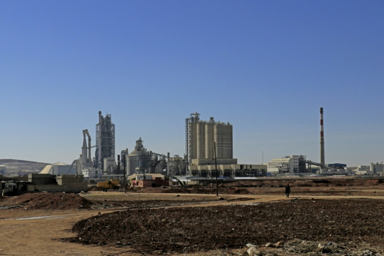 Vue de la cimenterie de Lafarge à Jalabiya, en Syrie, le 19 février 2018 ( AFP / Delil SOULEIMAN )