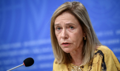 La secrétaire générale de l'Organisation météorologique mondiale Celeste Saulo à Genève, le 3 septembre 2026 ( AFP / Fabrice COFFRINI )