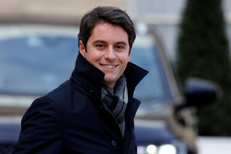 Gabriel Attal, le 1er février 2023, à Paris ( AFP / Ludovic MARIN )