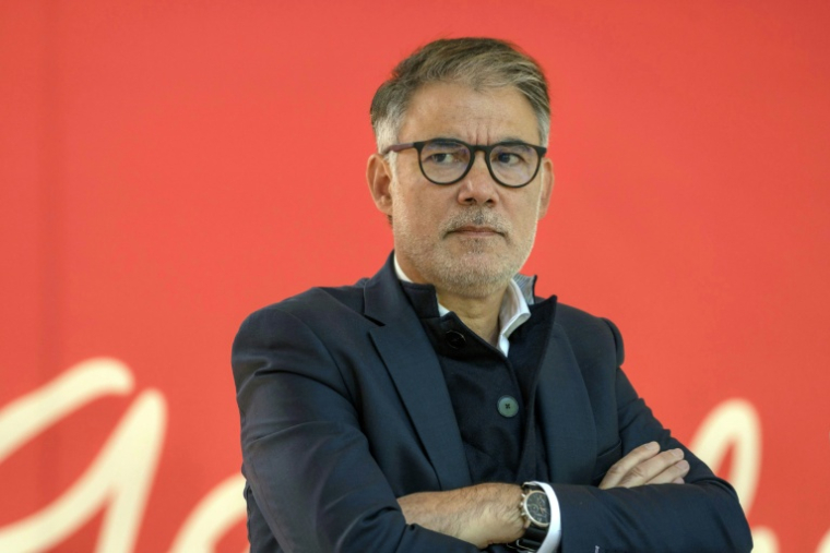 Le premier secrétaire du Parti socialiste Olivier Faure le 27 septembre 2025 aux "Rencontres de la Gauche" à Bram, dans l'Aude ( AFP / Idriss BIGOU-GILLES )