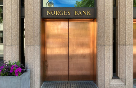 Vue du bâtiment de la banque centrale de Norvège à Oslo
