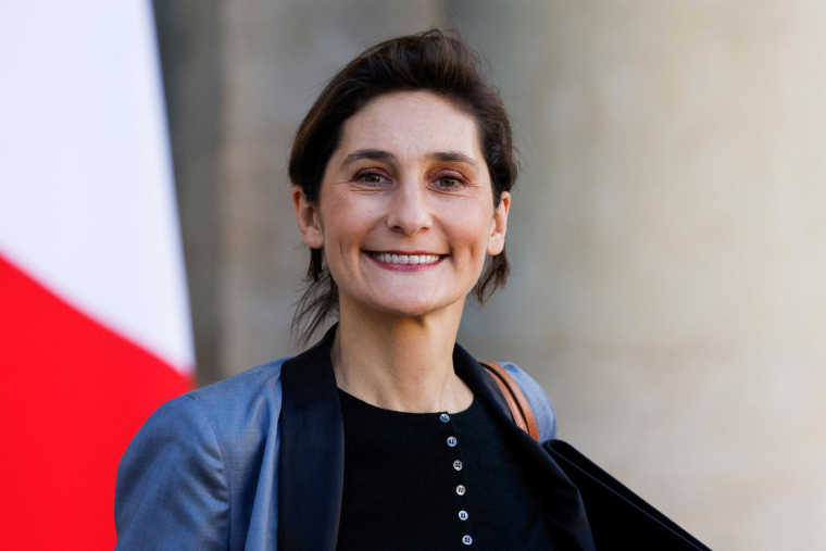 La ministre des Sports et des Jeux olympiques et paralympiques, Amélie Oudéa-Castéra, le 10 novembre à Paris. ( AFP / LUDOVIC MARIN )