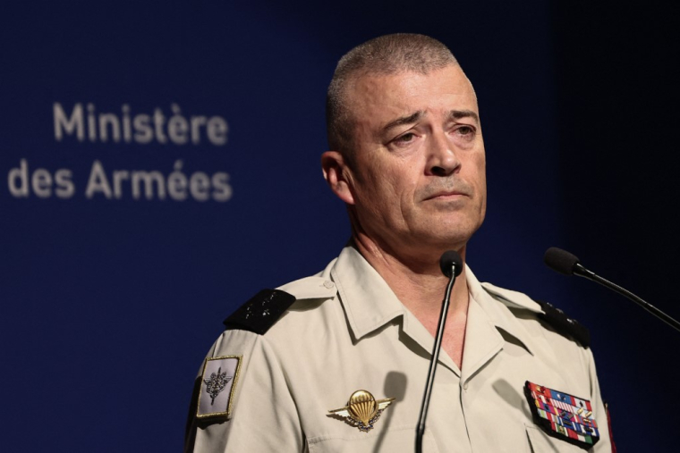 Le général Thierry Burkhard, à Paris, le 11 juillet 2025 ( AFP / THIBAUD MORITZ )