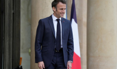 Photo du président français Emmanuel Macron au Palais de l'Elysée