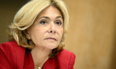 La présidente LR de la région Île-de-France Valérie Pécresse, le 11 juin 2024 à Paris  ( AFP / JULIEN DE ROSA )