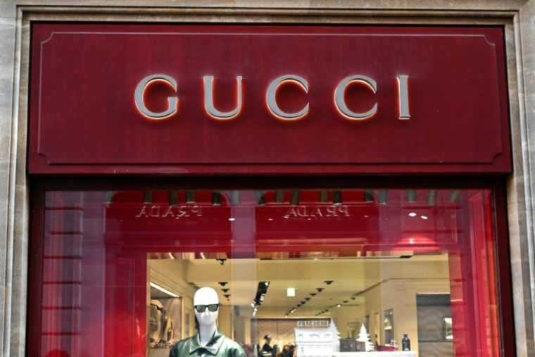 Boutique Gucci, sur la Via dei Condotti, dans le centre de Rome, le 11 novembre 2024. ( AFP / Alberto PIZZOLI )