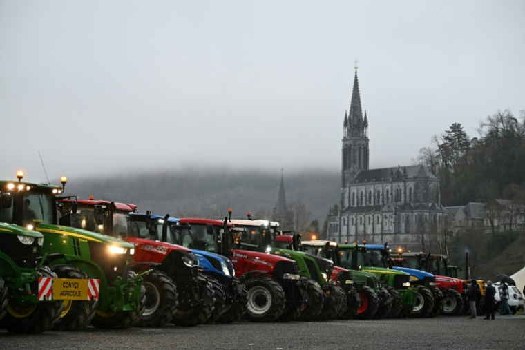Mobilisation d'agriculteurs à Lourdes, le 21 décembre 2025 en Hautes-Pyrénées ( AFP / BASTIEN ARBERET )