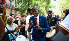 Le maire de Saint-Denis, Bally Bagayoko, à Paris le 21 juin 2026 ( AFP / Arnaud FINISTRE )