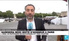 Défile du 14 juillet : dernière mise en place des troupes sur les Champs-Elysées