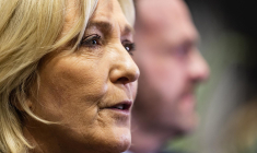 Marine Le Pen, le 29 janvier 2023, à Hénin-Beaumont ( AFP / Sameer Al-DOUMY )