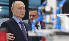 Vladimir Poutine à Veliky Novgorod, en Russie, le 21 septembre 2023. ( POOL / RAMIL SITDIKOV )